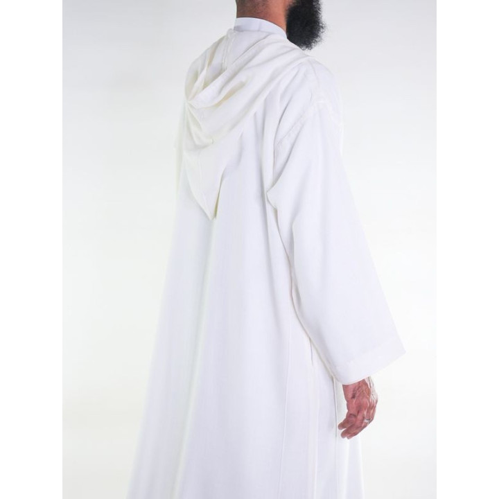 Djellaba marocaine en mousseline - Blanc cassé
