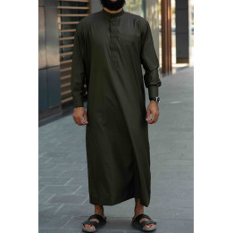 Qamis Saoudien kaki - coton