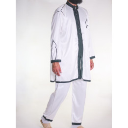 Jabador homme 2 Pièces - Blanc cassé avec broderie Vert