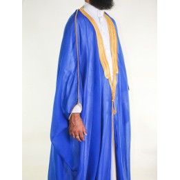 Bisht saoudien bleu roi