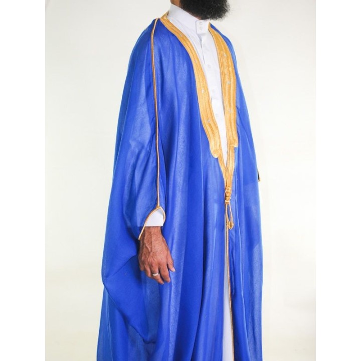 Bisht saoudien bleu roi