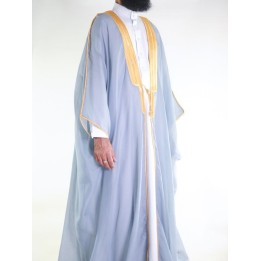 Bisht saoudien gris clair
