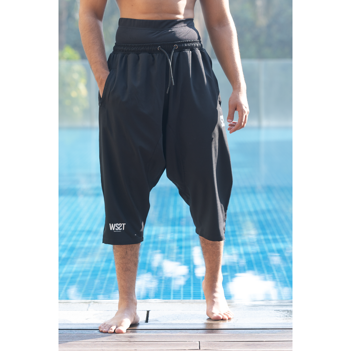 Sarouel de bain long - noir  - Wassat