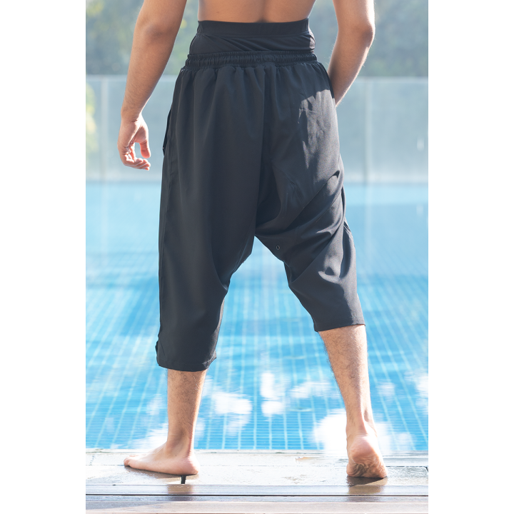 Sarouel de bain long - noir  - Wassat