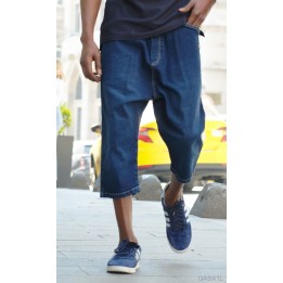 Sarouel bermuda jean stretch 5211 bleu brut - Qabail