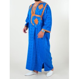Melhfa - Sahraouia-Tracht - dunkelblau goldfarben
