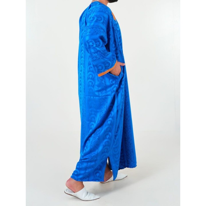 Melhfa - Tenue sahraouia - bleu foncé doré