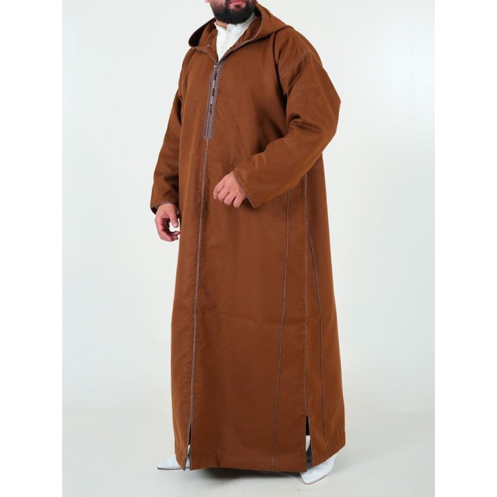 Marokkanische Djellaba Kaschmir Winter - Hellbraun