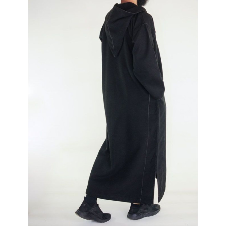 Marokkanische Djellaba aus Kaschmir - Schwarz