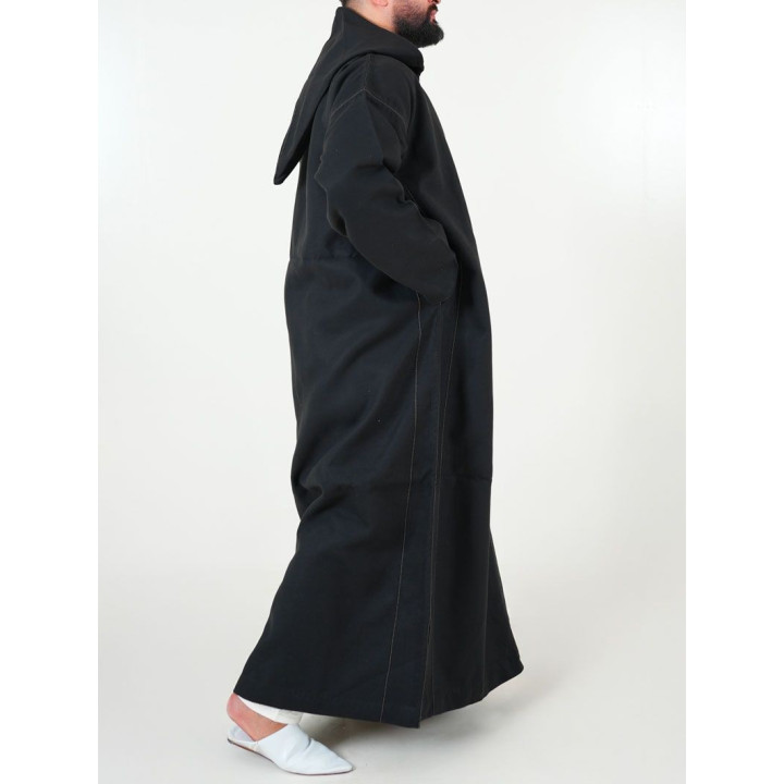Marokkanische Djellaba aus Kaschmir - Schwarz