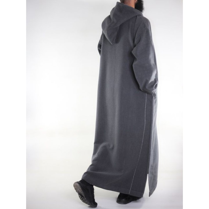Djellaba marocaine Cachemire - Anthracite