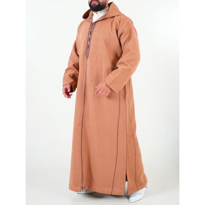 Marokkanische Djellaba Kaschmir - Mahagoni