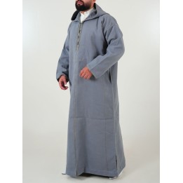 Marokkanische Djellaba aus Kaschmir - grau