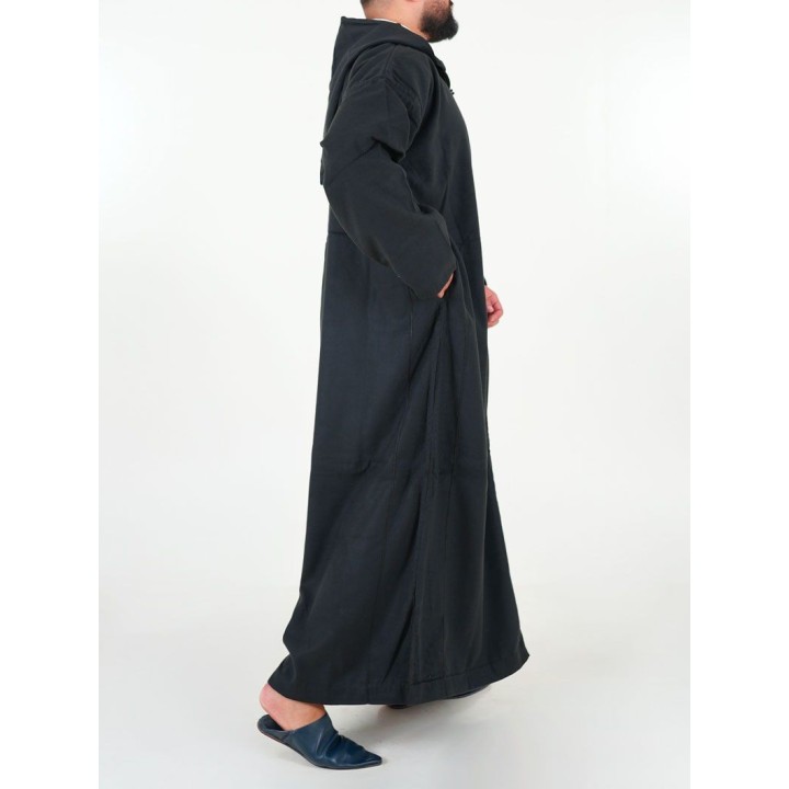 Marokkanische Djellaba Mlifa - schwarz