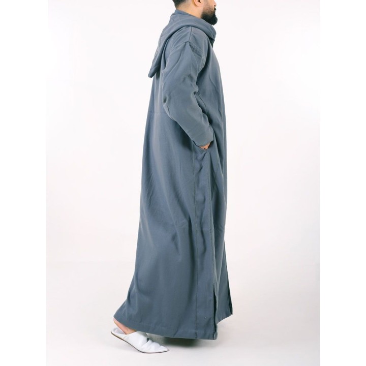 Djellaba marocaine Mlifa - gris foncé