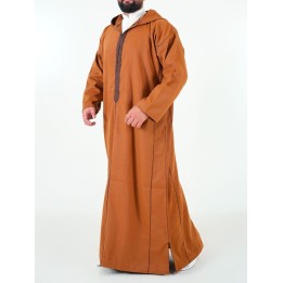 Djellaba marocaine Mlifa - marron clair