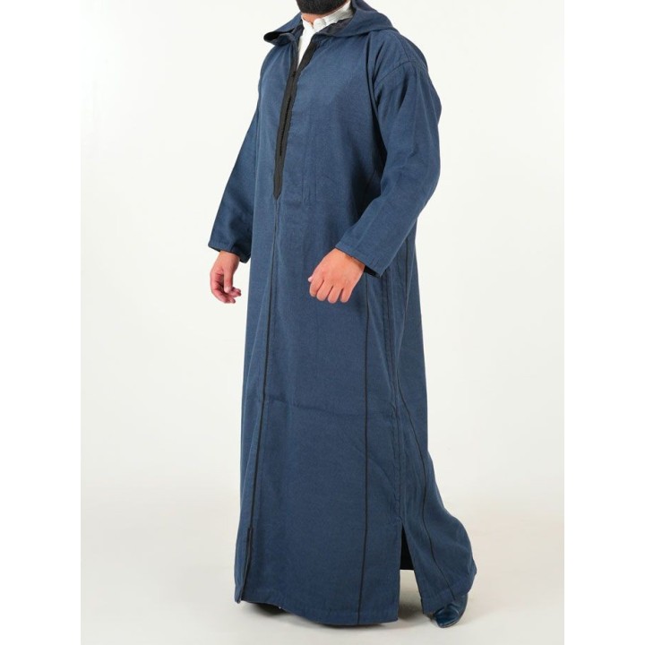 Djellaba marocaine Mlifa - bleu