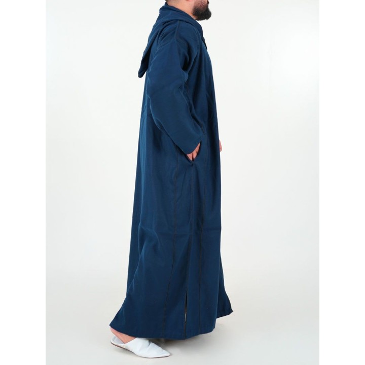 Djellaba marocaine Mlifa - bleu nuit