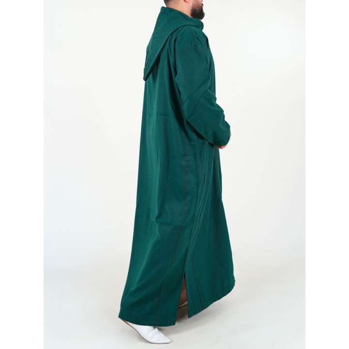 Djellaba marocaine Mlifa - vert sapin