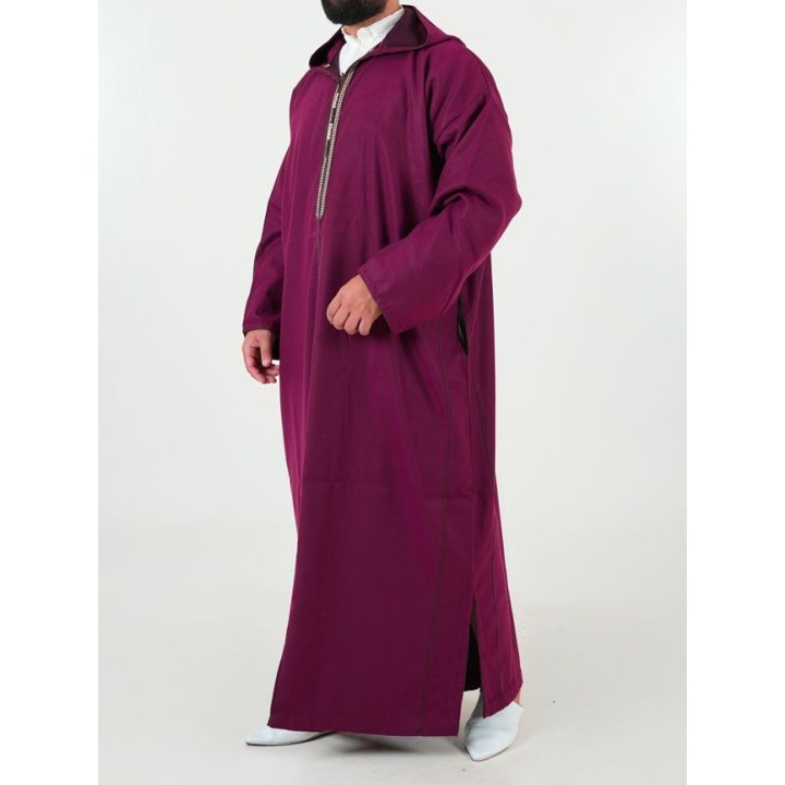 Marokkanische Djellaba Mlifa - bordeaux