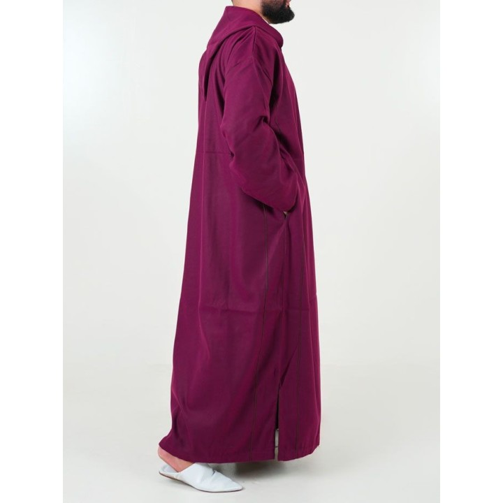 Marokkanische Djellaba Mlifa - bordeaux