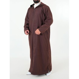 Marokkanische Djellaba Mlifa - dunkelbraun