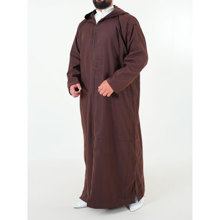 Marokkanische Djellaba Mlifa - dunkelbraun