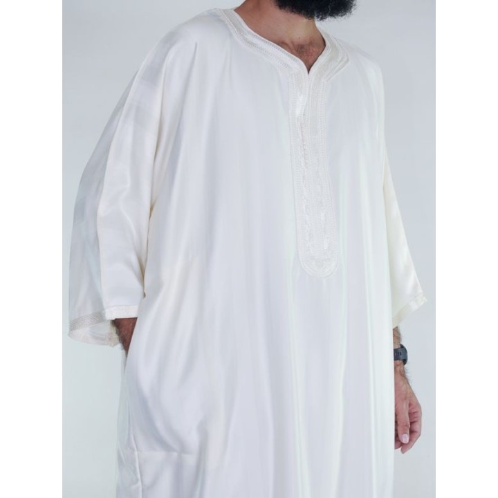 Marokkanische Gandoura Amir - Off-White