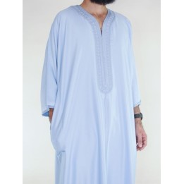 Marokkanische Gandoura Amir - hellblau
