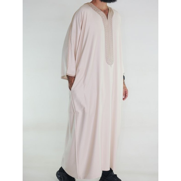 Marokkanische Gandoura Amir - beige