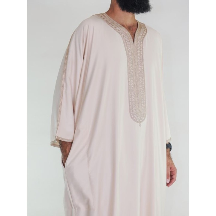 Marokkanische Gandoura Amir - beige