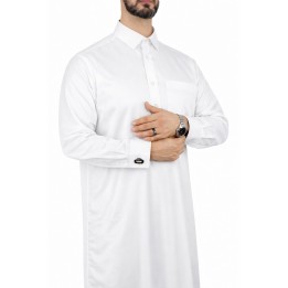 Qamis Qatari blanc