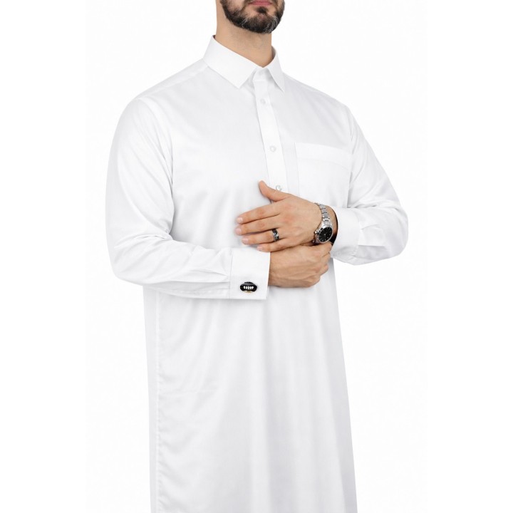 Qamis Qatari blanc