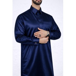 Qamis Qatari marineblau
