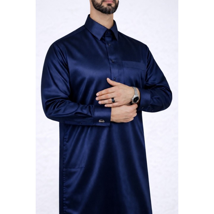 Qamis Qatari marineblau