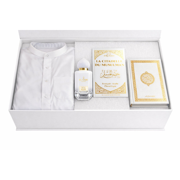 Set Qamis Nabil Saudi Weiß