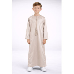 Qamis emirati Kind satiniert - Beige