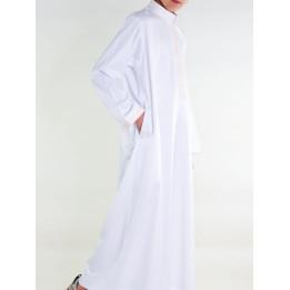Qamis Sultan enfant - Blanc et doré