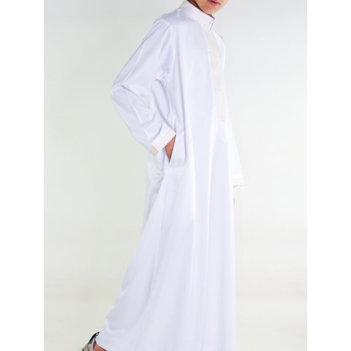 Qamis Sultan Kind - Weiß und Gold