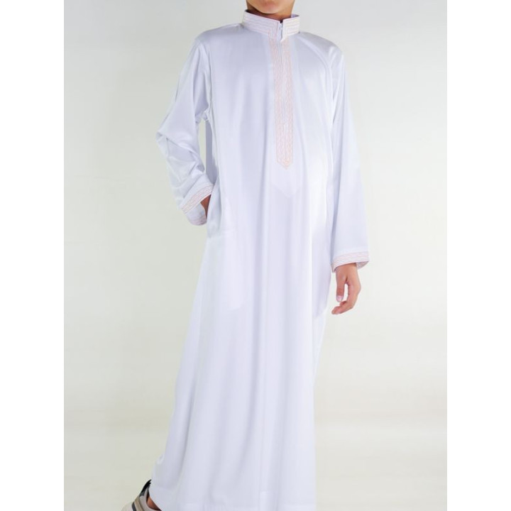 Qamis Sultan Kind - Weiß und Gold