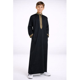 Qamis Sultan Kind - Schwarz und Gold