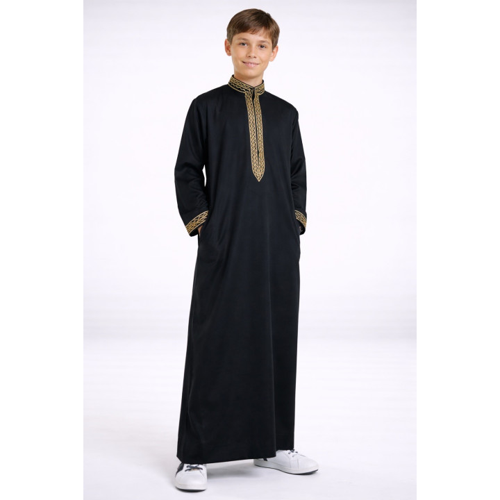 Qamis Sultan Kind - Schwarz und Gold