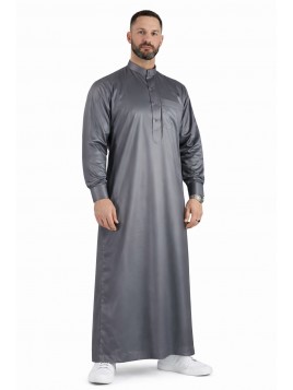 Saudi Qamis Dunkelgrau -...