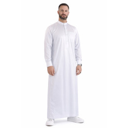 Saudi Qamis Weiß - Satin Precious