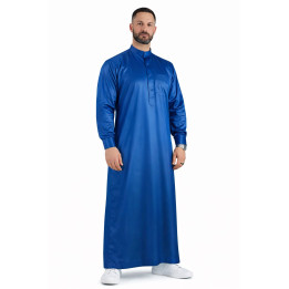 Saudi Qamis Hellblau - Satin Stoff