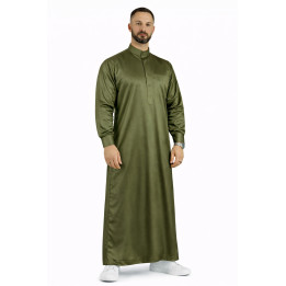 Qamis Saoudien kaki - Satiné