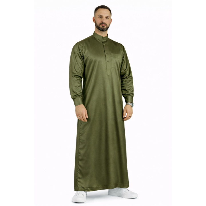 Saudi Qamis Bordeaux - Satiniert Precious