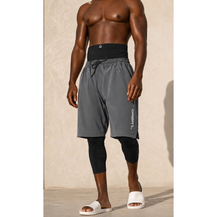 Sarouel swimshort de bain anthracite - Qabail