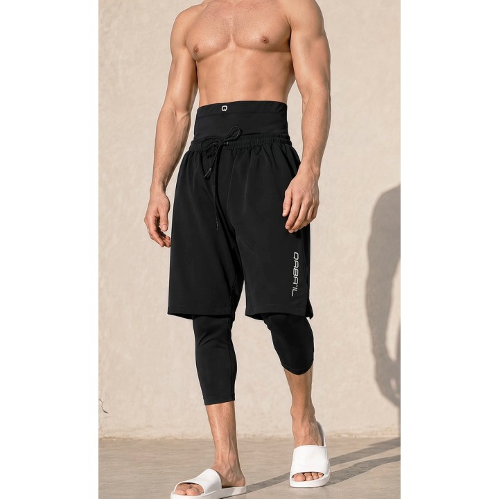 Sarouel swimshort de bain noir - Qabail