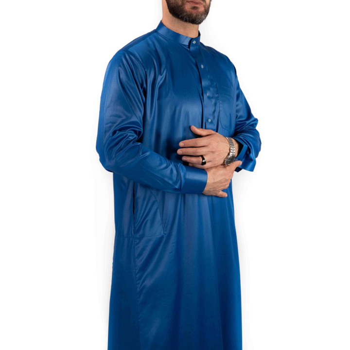 Saudi Qamis Königsblau - Satin Precious